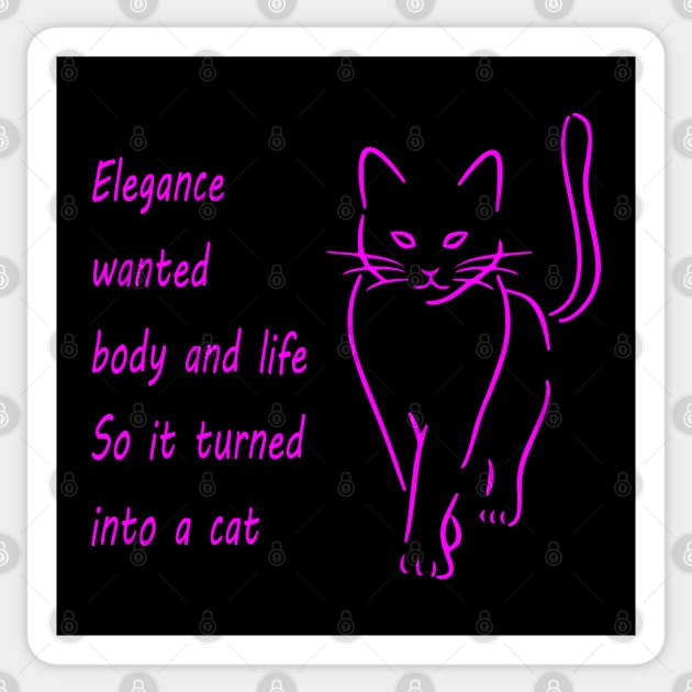 Elegance cat Sticker by beatrizestampas